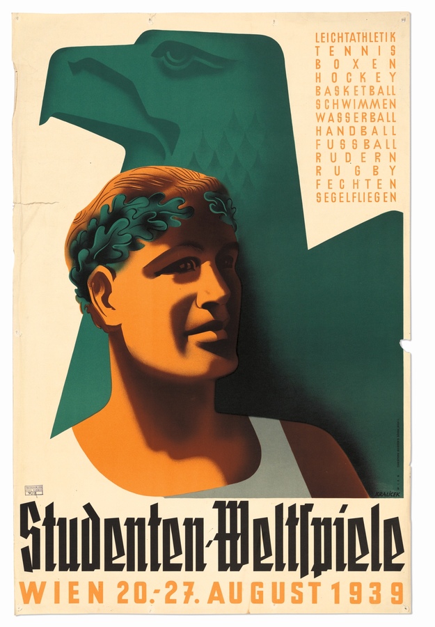 Franz Kralicek, Plakat „Studenten-Weltspiele, Wien