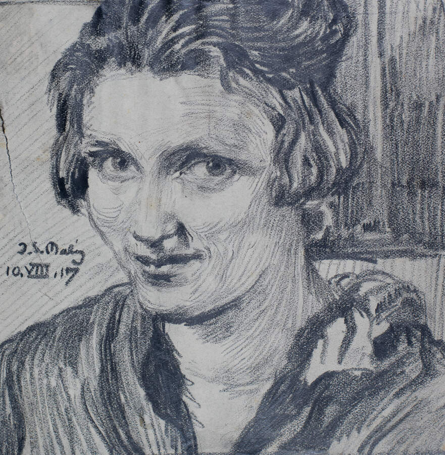 Ida Maly, Selbstporträt, 1917 © Neue Galerie am