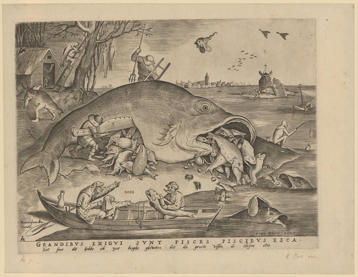 Pieter Bruegel d. Ä., Die grossen Fische fressen