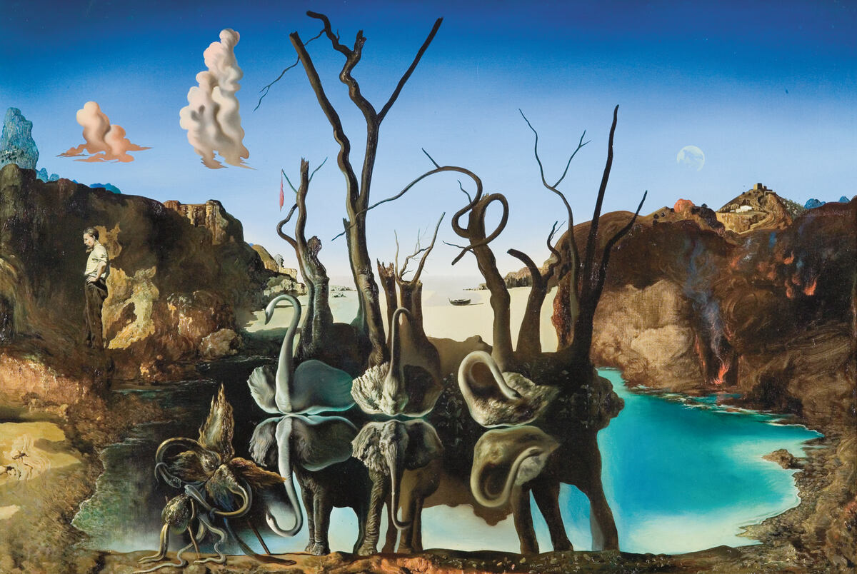Salvador Dalí, Cisnes reflejando elefantes 