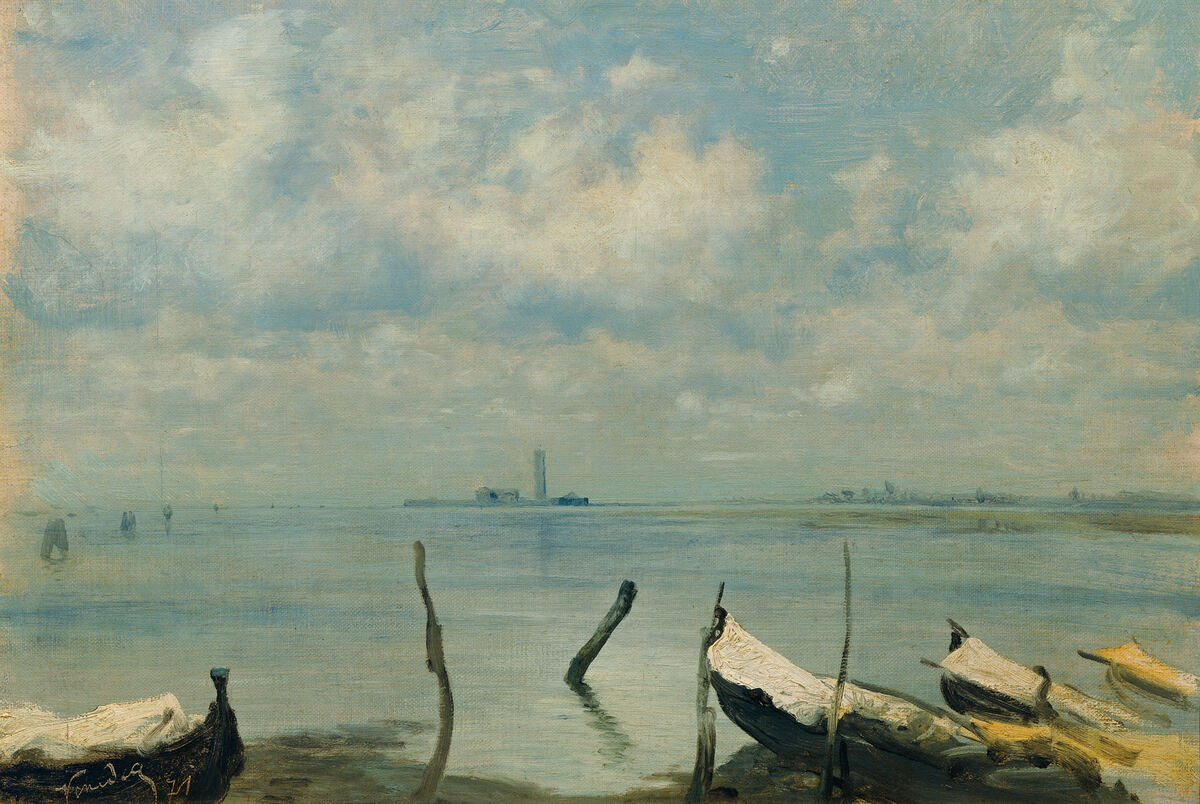 Leopold Carl Müller, Blick von Mestre auf Venedig 