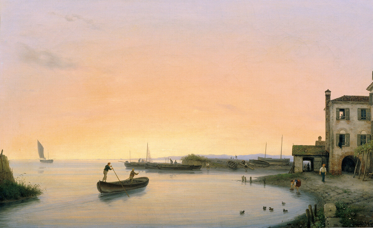 Giuseppe Canella d. J., Chioggia vor Sonnenaufgang