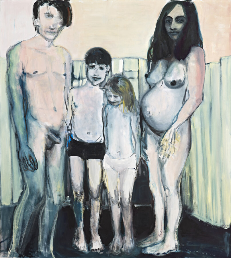 Marlene Dumas, Nuclear Family, 2013, Öl auf