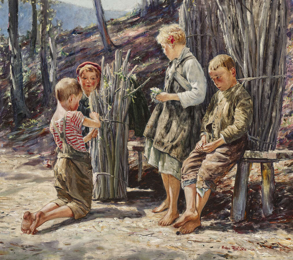  Anton Filkuka, Holzsammelnde Kinder, 1925 C Foto: