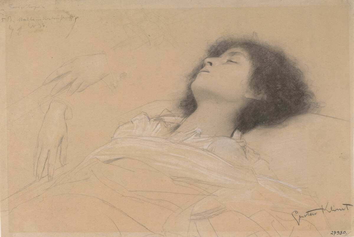 Gustav Klimt, Mädchen (Julia) und Handstudien 
