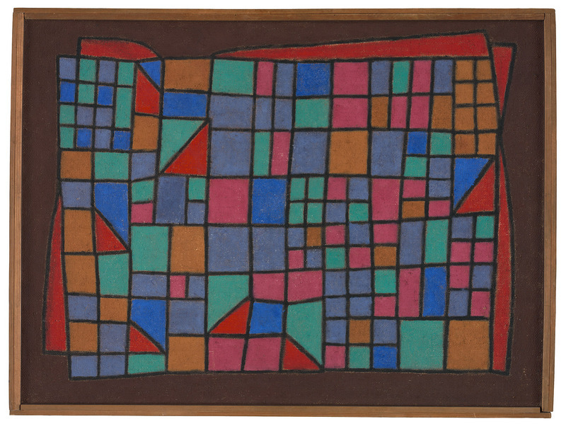 Paul Klee, "Glas-Fassade", 1940, Wachsfarbe auf