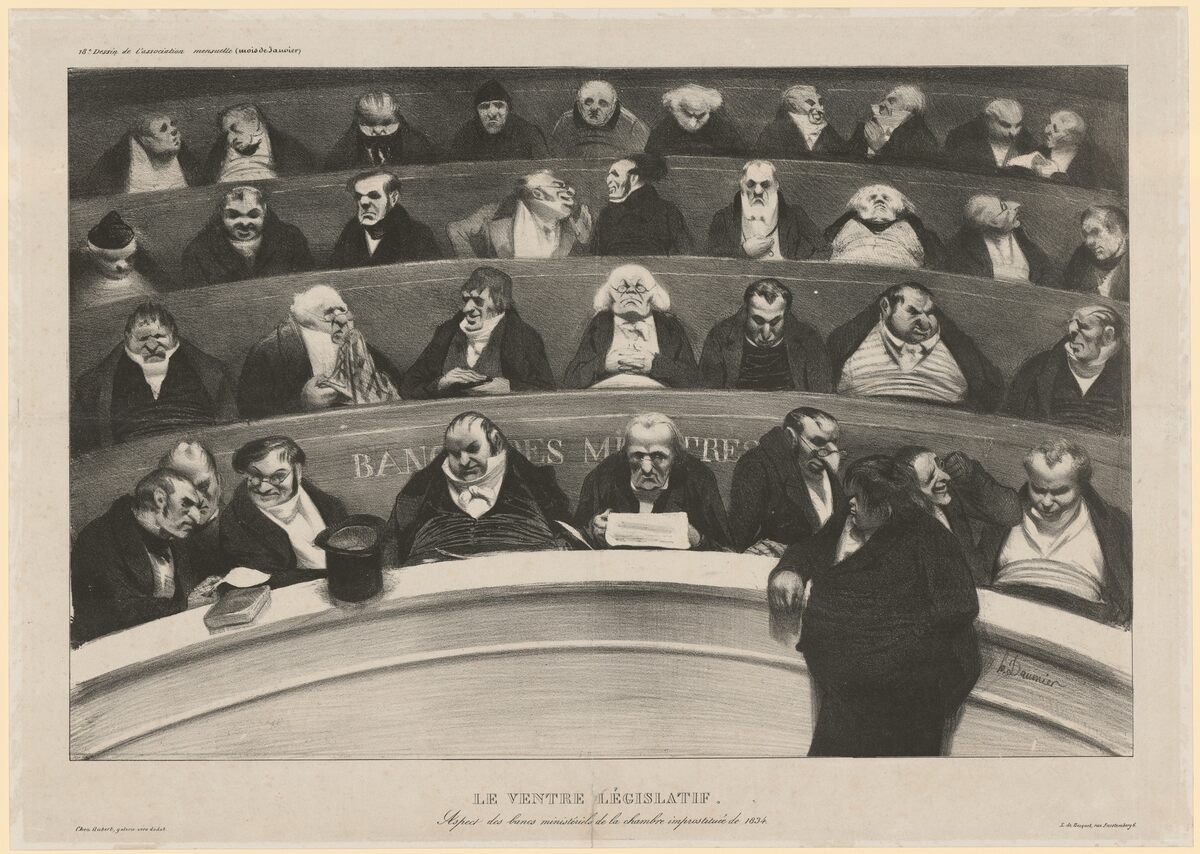 Honoré Daumier, Le ventre législatif. Aspect des