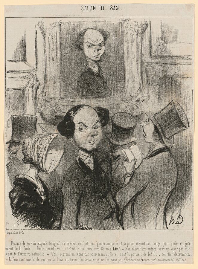 Honoré Daumier, Charmé de se voir exposé, l