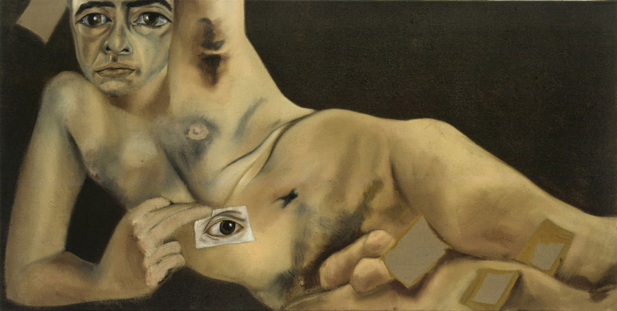 Francesco Clemente, Self-portrait with eyes, 2002,