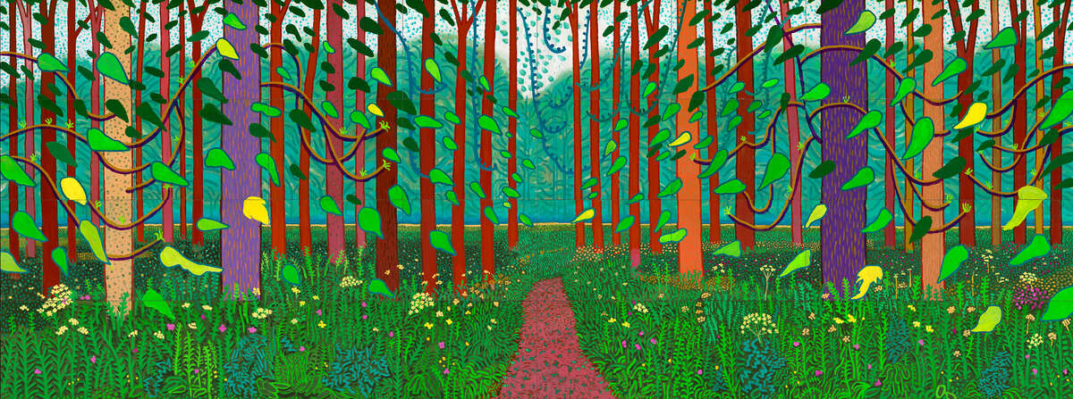 David Hockney, The Arrival of Spring in Woldgate,