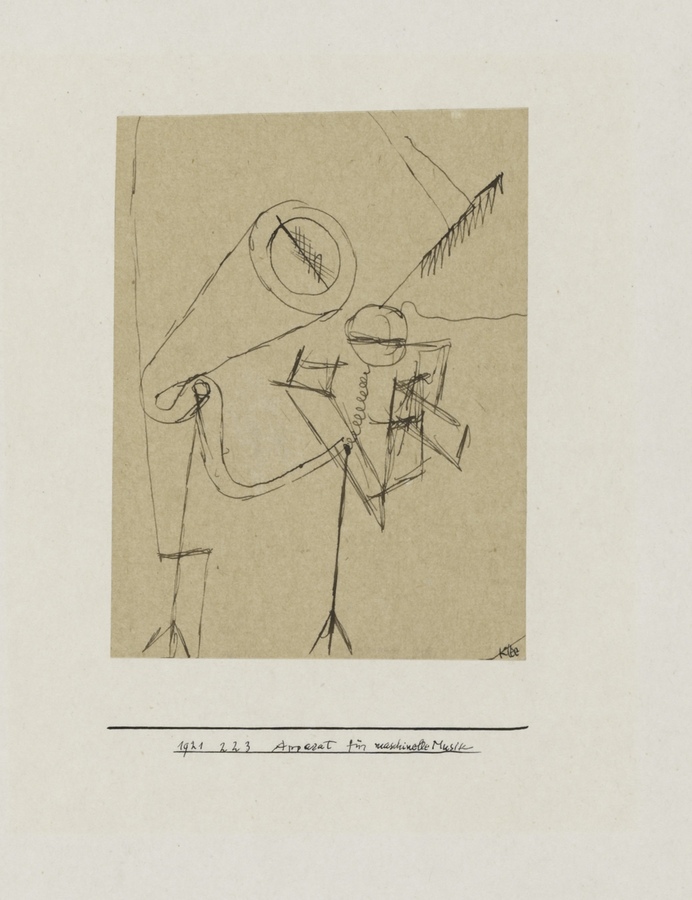 Paul Klee, Apparat für maschinelle Musik , 1921,