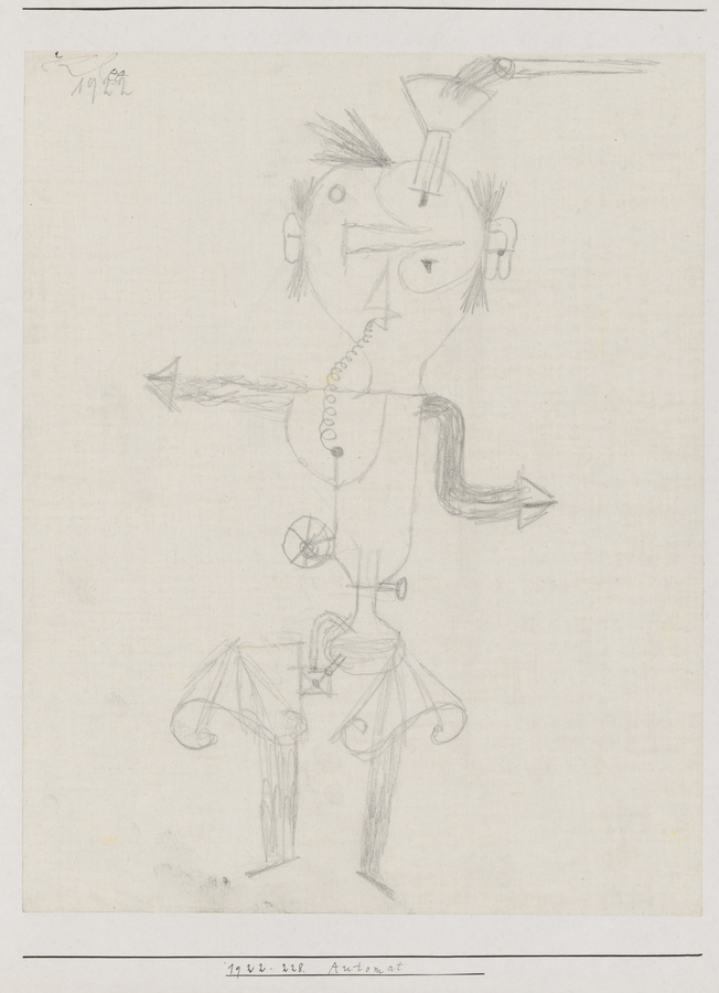 Paul Klee, Automat , 1922, Bleistift auf Papier