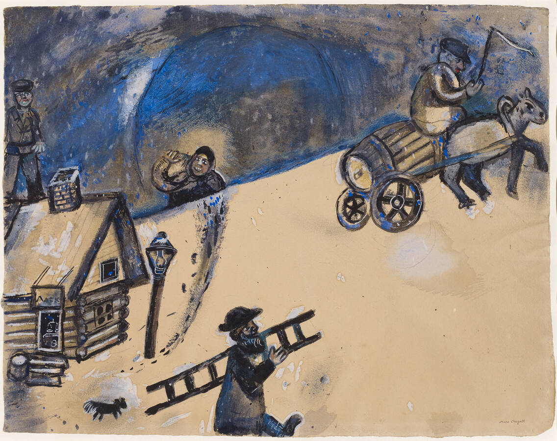 Marc Chagall, "Winter", 1911/1912, Aquarell und