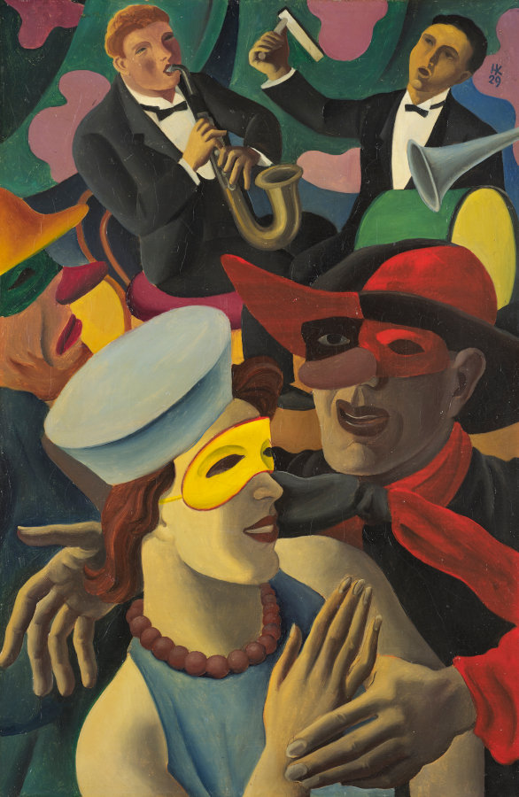 Karl Hauk, Maskenfest, 1929 © Privatsammlung Bad
