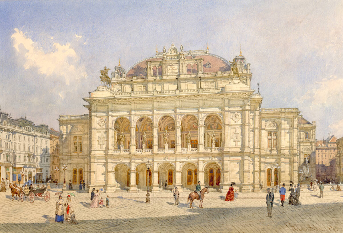 Franz Alt, Die neue Hofoper in Wien, 1873,