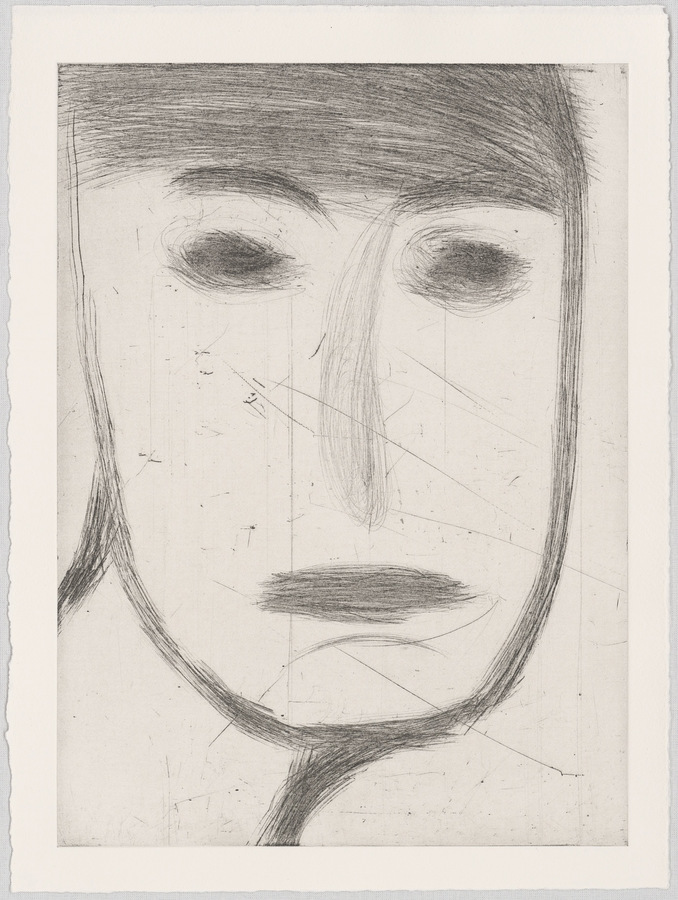 Miriam Cahn, Ohne Titel (Gesicht), Blatt aus 