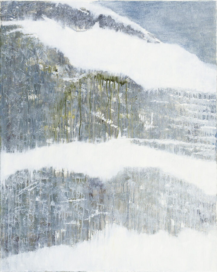Daisy Hoch, Frühjahrs Schnee, 2020, 100 × 80 cm,