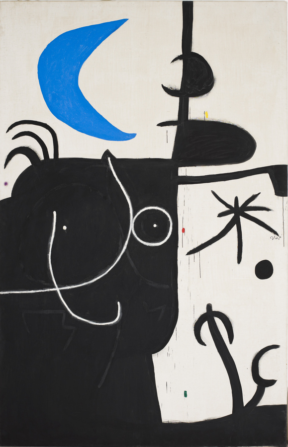 Joan Miró, Frau vor dem Mond II, 1974, Acryl auf
