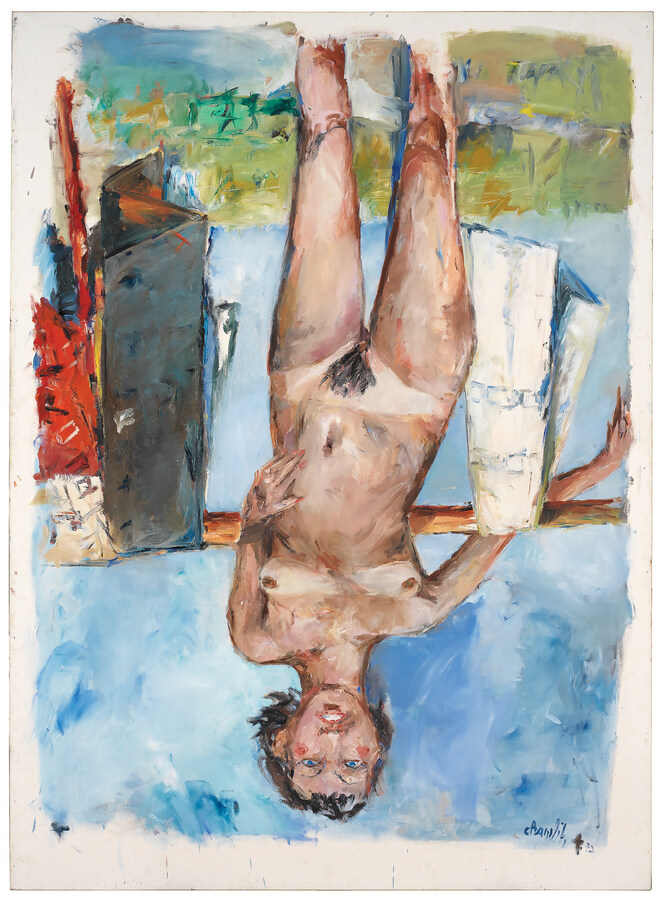 Georg Baselitz, Fingermalerei – Weiblicher Akt,
