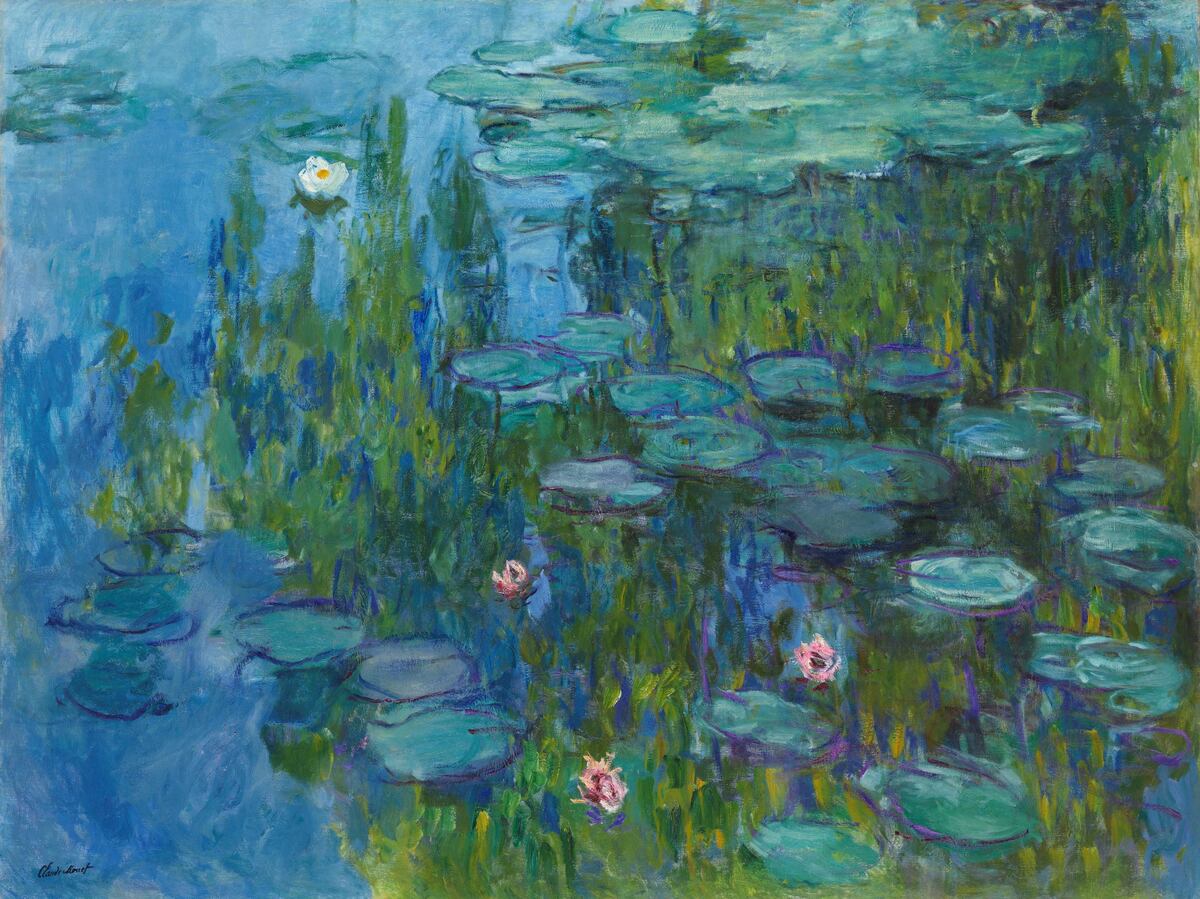 Claude Monet „Seerosen“, um 1915, Öl auf Leinwand,