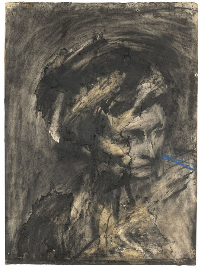 Frank Auerbach, Head of Gerda Boehm, 1961, Kohle und Kreide auf Papier, 76.2 x 55.9 cm, Private collection, courtesy of Eykyn Maclean © The artist, courtesy of Frankie Rossi Art Projects, London.