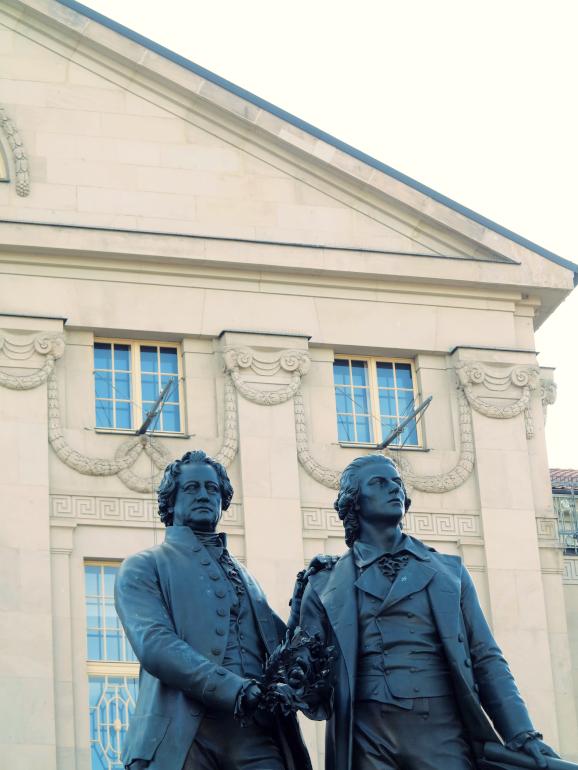 Das Goethe-Schiller-Denkmal in Weimar (Foto: Marc Peschke)