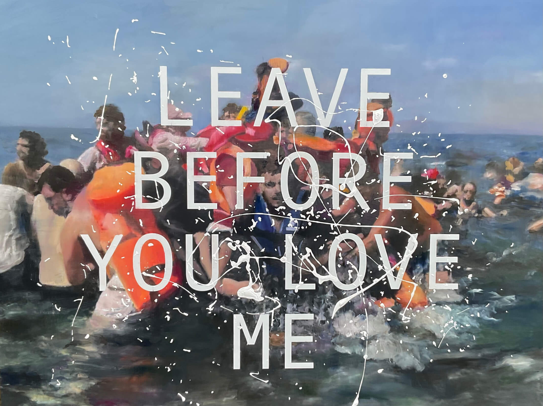 Johan Jansen: Leave before you love me. Öl auf Alu-Dibond (Foto: Jansen)