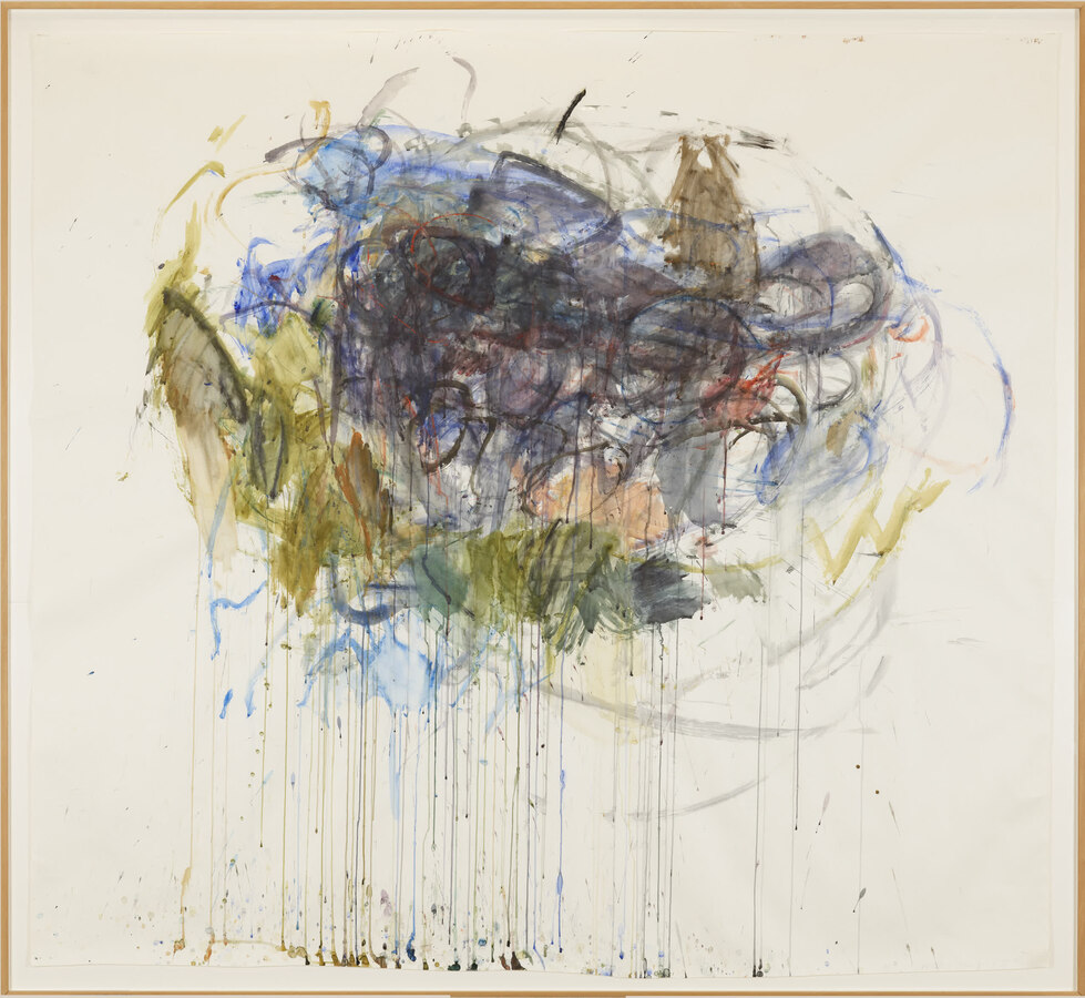 Martha Jungwirth, Untitled, from the Series Spittelauer Lände (Ohne Titel, aus der Serie Spittelauer Lände), 1993, Watercolor on paper, 190 x 210 cm, The Albertina Museum, Vienna – The Haselsteiner Family Collection © Martha Jungwirth, Bilbao, 2024