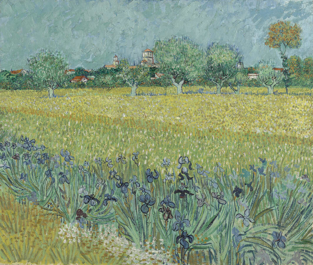 Vincent van Gogh, Vue d‘Arles avec iris au premier plan, 1888 Öl auf Leinwand, 54 x 65 cm Van Gogh Museum, Amsterdam (Vincent van Gogh Foundation)