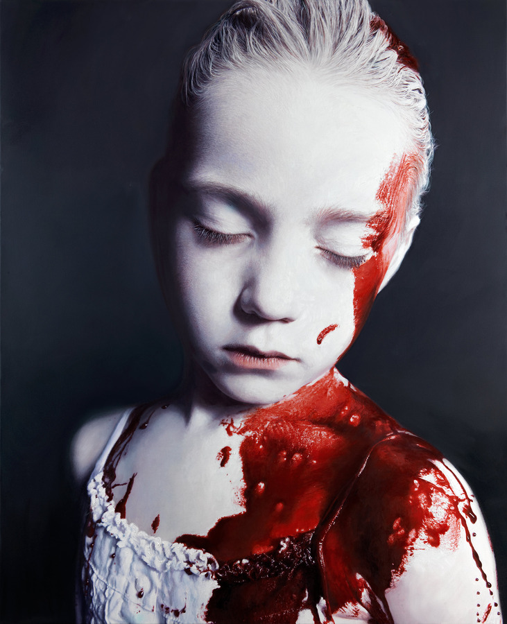 Gottfried Helnwein, The Disasters of war 28, 2011, Öl und Acryl auf Leinwand, 200 x 162,5 cm, Privatsammlung Irland @ Gottfried Helnwein / Bildrechte Gmunden, 2024