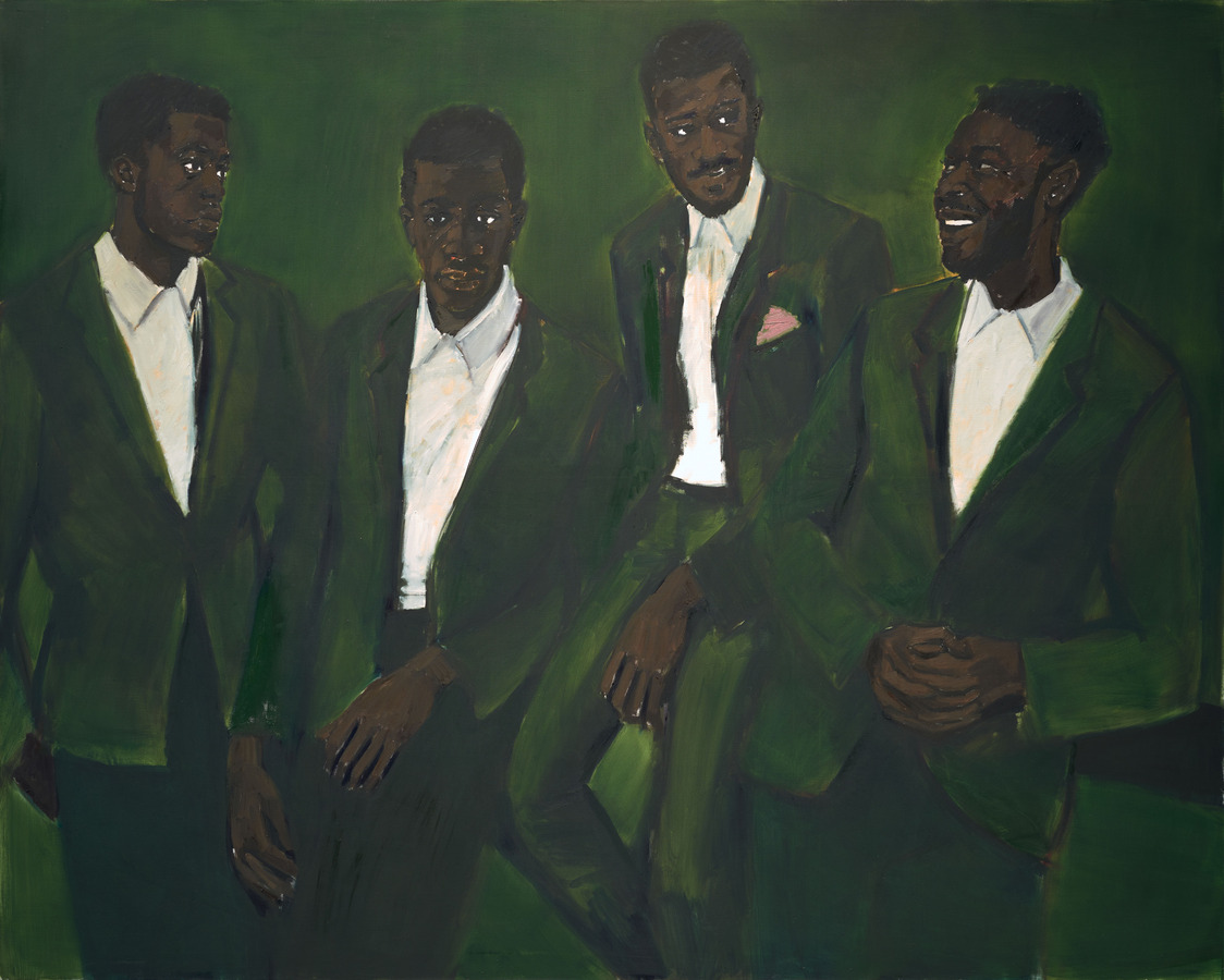 Lynette Yiadom-Boakye, "A Culmination", 2016, Öl auf Leinwand, 200.5 x 250 x 3.8 cm, © bei der Künstlerin / the artist, Kunstmuseum Basel, Ankauf, Photo Credit: Jonas Hänggi