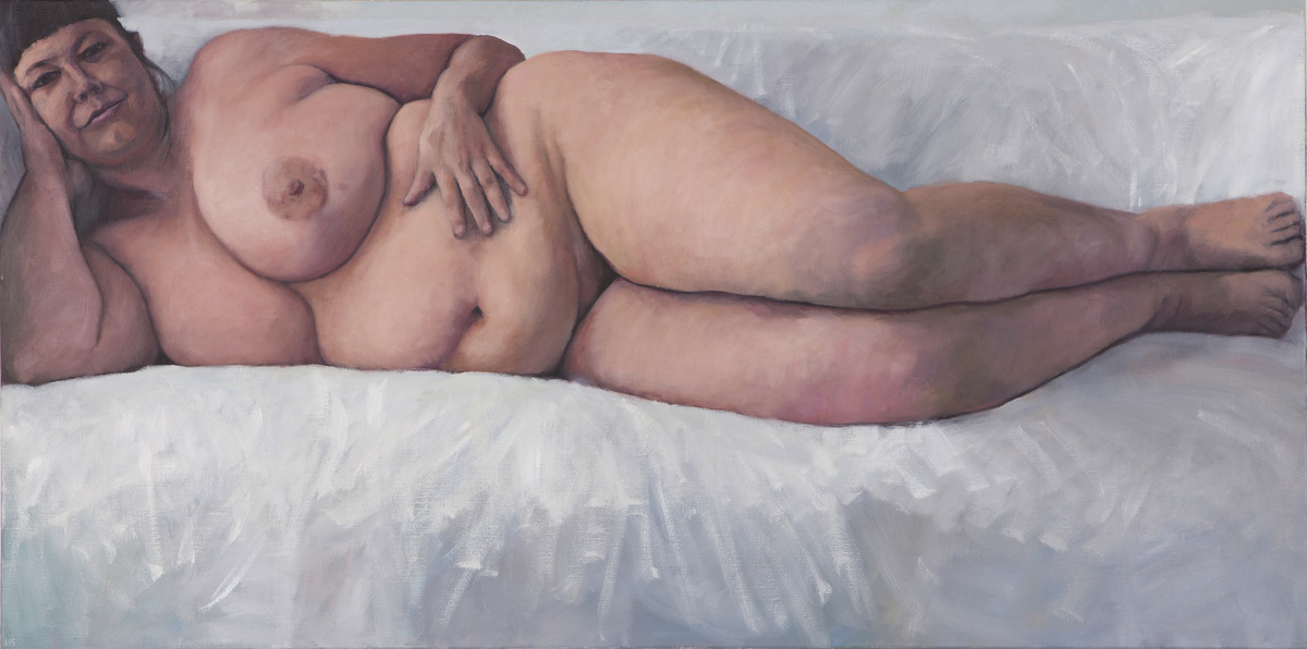 Walter Strobl, „Nicole“, 2019/20, Öl auf Leinwand, 70 x 140 cm © Walter Strobl