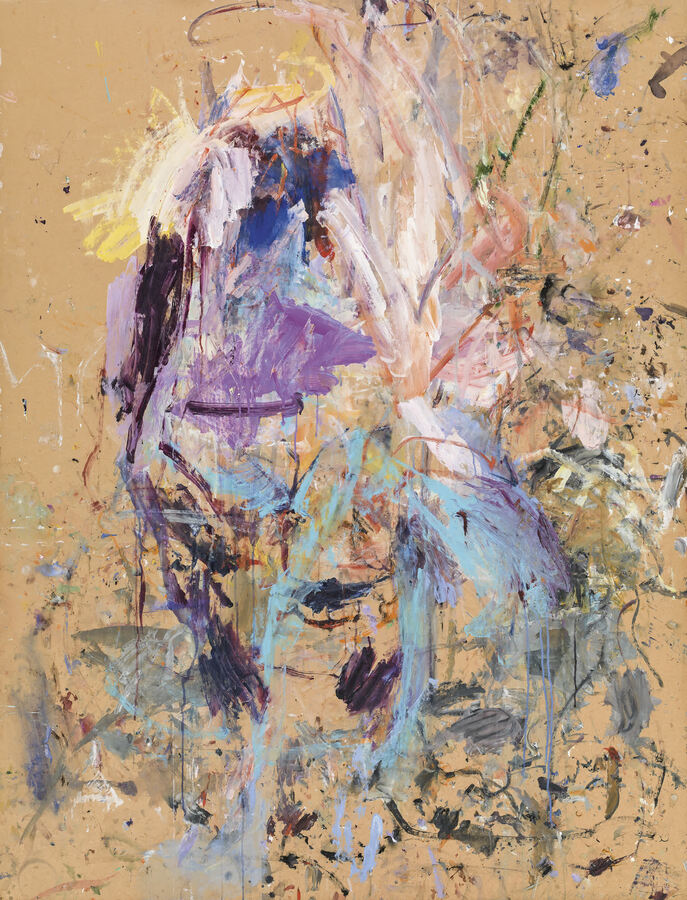 Martha Jungwirth, Untitled, 1990, Oil on thin cardboard over canvas, 186 x 142 cm, The Nixon Collection © Martha Jungwirth, Bilbao, 2024, Photo Auktionshaus im Kinsky GmbH, Vienna