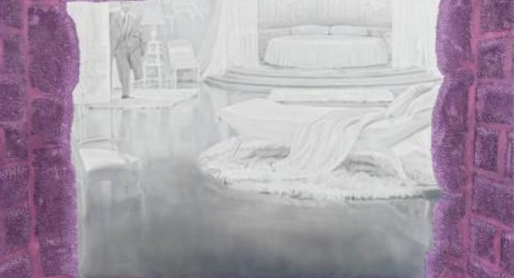 Vorschaubild (Melanie Ebenhoch: 'Cinderella's Bedroom' (Öl und Linsen auf Leinwand, 150 x 170 cm, 2023, Foto © Leontína Berková))