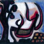 Vorschaubild (Jean-Michel Atlan, Ohne Titel, 1956, Pastell, Mischtechnik auf Velours, 45 x 54 cm, Privatsammlung, © VG Bild-Kunst, Bonn 2023)