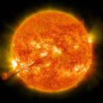 Gewaltige Sonneneruption am 31. August 2012, Aufnahme: NASA/GSFC/SDO